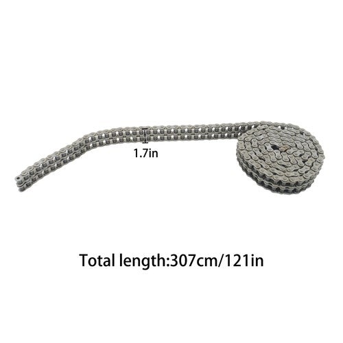 DURAFORCE #60-2 Double Strand Duplex Roller Chain 10 Ft with 2 Connect Links
