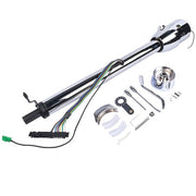 DURAFORCE 30" Chrome Stainless Automatic Steering Column w/9 Hole Wheel Adapter non-keyed