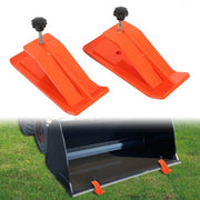 DURAFORCE Tractor Bucket Protector Ski Edge Tamer Protector Snow Leaf Removal Orange Steel