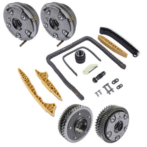 DURAFORCE 4×Camshaft Adjusters+Timing Chain Kit 2720500147 2720505247 2720502447 for Benz