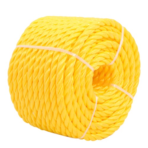 DURAFORCE Orange Yellow 1/2in 100ft 3 Stranded Braided Rope for Boats, Dock, Marine Rope
