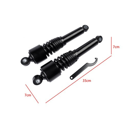 DURAFORCE Black 13in Heavy Duty Rear Shocks For Harley Road King Touring Street Tour Glide