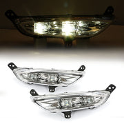 DURAFORCE LED Pair Fog Lights Left & Right Chrome For 2015 2016 15 16 Chrysler 200