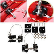 DURAFORCE Hood Latches Hood Lock 2pcs Aluminum Catch Locking Kits for Jeep Wrangler JK JL