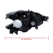 DURAFORCE For Nissan Maxima 2009-2014 LH+RH Headlight Headlamps Clear w/Sport Pkg HID Type