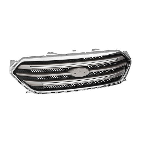 DURAFORCE Fit 2013-2019 Ford Taurus Front Bumper Lip Upper Grille Assembly Chrome Grill