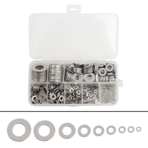 Flat Washer 304 Stainless Steel Washers Assortment Set Value Kit 600 P ...