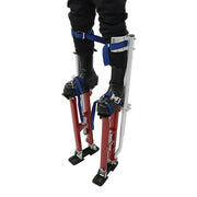 DURAFORCE Aluminum Drywall Adjustable Height Stilts Tool For Painter Taping Red 24"-40"