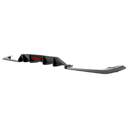 For Hyundai Elantra 21-23 Rear Bumper Diffuser Lip W/ Led Light Carbon Look