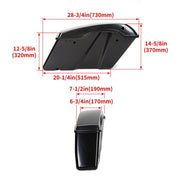 DURAFORCE For Harley Softail Fatboy Hard Saddlebag Saddle Bags Black Conversion Brackets