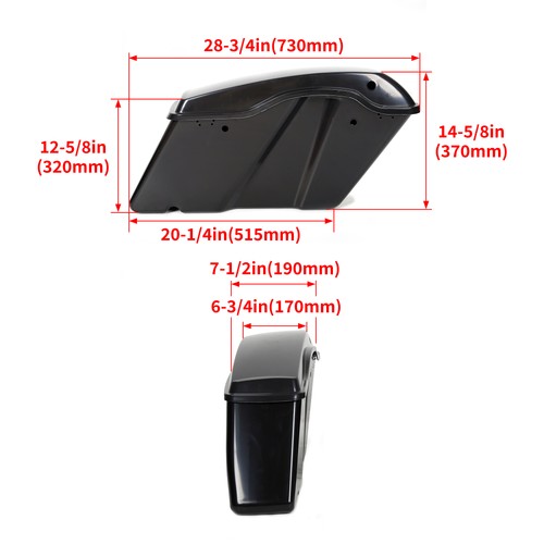 DURAFORCE For Harley Softail Fatboy Hard Saddlebag Saddle Bags Black Conversion Brackets