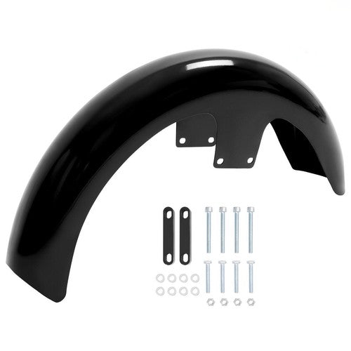 DURAFORCE Vivid Black 21"Wrap Front Fender For Harley Touring Electra Street Glide Baggers