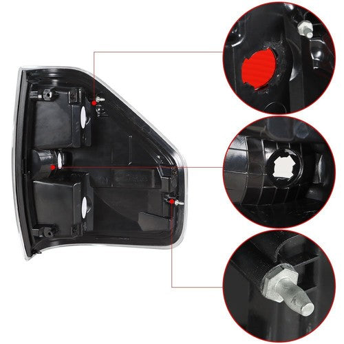 DURAFORCE FO2818148 Left+Right Tail Lights Brake Lamps For Ford F150 F-150 Series 09-14