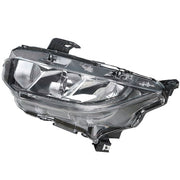 DURAFORCE Headlight Assembly Halogen Chrome Clear Driver LH Side For Honda Civic 2016-2020
