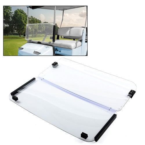 DURAFORCE Clear Folding Golf Cart Windshield for 1985-1995 Yamaha G2 G9 Models