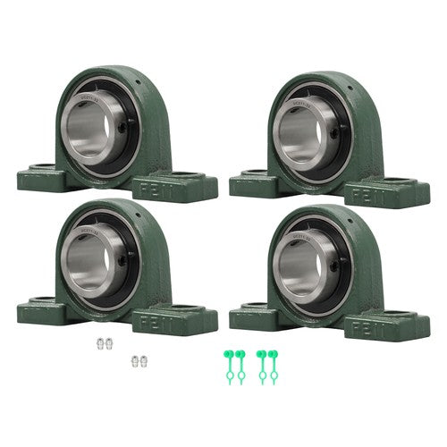 DURAFORCE Cast Iron 4* UCP210-32 Pillow Block Mounted Bearing 2" Bore Self-Aligning