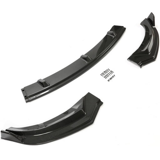 DURAFORCE Front Bumper Body Lip Set for 2017 2023 Tesla Model 3 Carbon Style Splitter 3Pcs