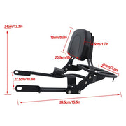 DURAFORCE For Bonneville T100 T120/Black 2016-2024 Backrest Sissy Bar w/ Luggage Rack USA