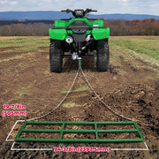 DURAFORCE 8Ft Drag Harrow Driveway Grader Landscape Power Rake For ATV UTV Tractor Yard