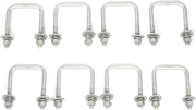 DURAFORCE (4) 10" Zinc-Plated Swivel Top Bunk Bracket Kit For 2x4 Boat Trailer Crossmember