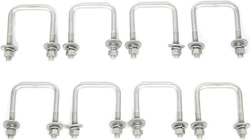 DURAFORCE (4) 10" Zinc-Plated Swivel Top Bunk Bracket Kit For 2x4 Boat Trailer Crossmember