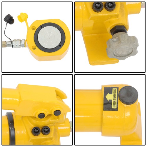 DURAFORCE 50T Low Profile Hydraulic Cylinder Jack Kit+CP-700 Manual Hydraulic Hand Pump