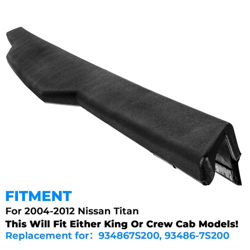 Rear Tailgate Cap Top Spoiler Cover Trim for 2004-2012 Nissan Titan