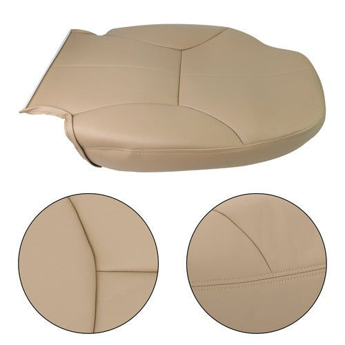 DURAFORCE Leather For Dodge Ram 1500 2500 3500 SLT 1998-02 Front Driver Top Seat Cover Tan