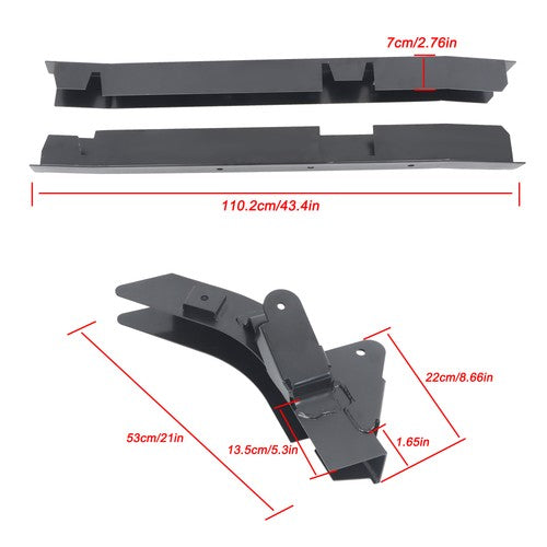 DURAFORCE Rear Trail Control Arm Skid Plate Repair Frame New For Jeep Wrangler TJ 1997-02