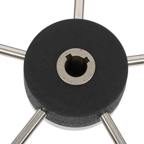 DURAFORCE New Stainless Steel Yach Steering Wheel with PU Foam 5 Spoke 13-7/8 Inch?Black?