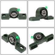 DURAFORCE 6PCS UCP202-10 Pillow Block Mounted Ball Bearing 5/8" Bore 2 Bolt Cast Iron Base