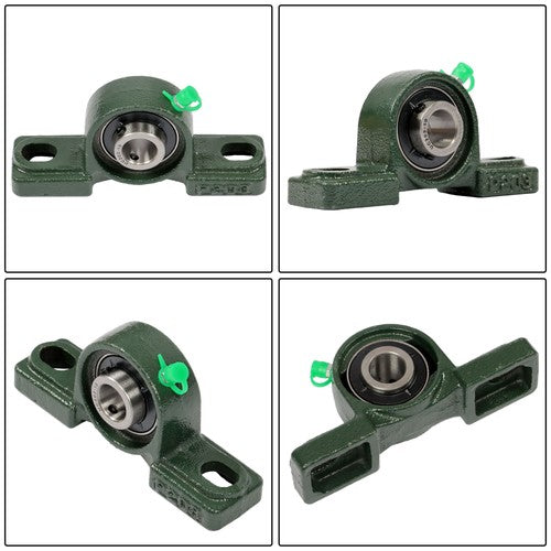 DURAFORCE 6PCS UCP202-10 Pillow Block Mounted Ball Bearing 5/8" Bore 2 Bolt Cast Iron Base
