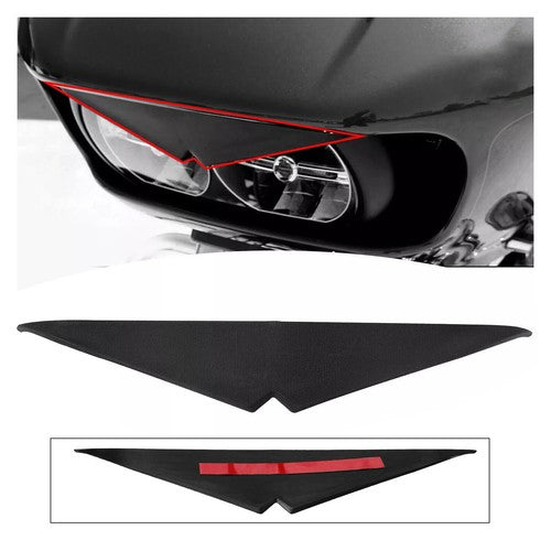 DURAFORCE Front Headlight Mean Mug Bezel Eyelid Eyebrow Trim For Harley Road Glide 2015-UP