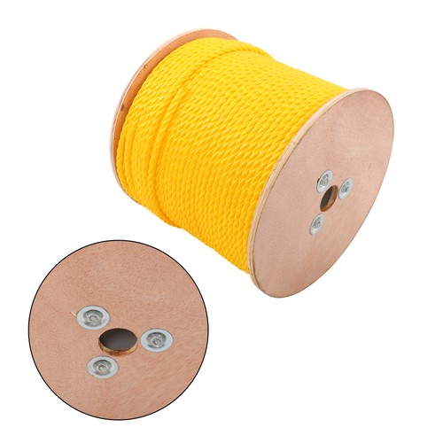 DURAFORCE 1/4" x 600' Yellow Twisted Polypropylene Rope Heavy Duty Poly Ropes For Outdoor