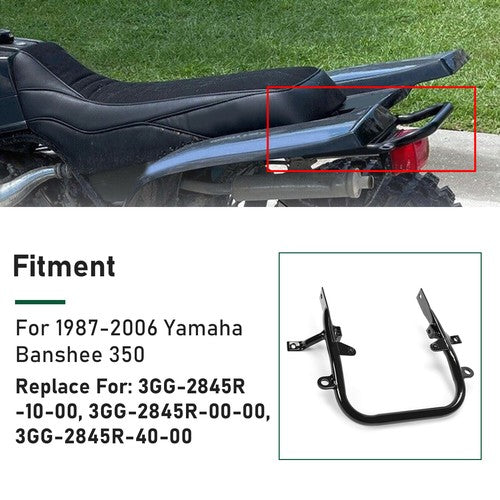 DURAFORCE Black Rear Grab Bar Bumper Grab Bar For 1987 1988 1989-2006 Yamaha Banshee 350
