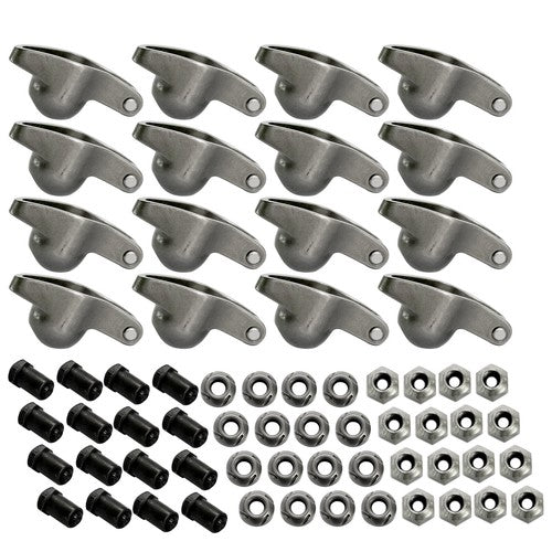 DURAFORCE 1.6 Ratio 3/8" Steel Roller Rocker Arms for Small Block Chevy 262-400 1955-1986