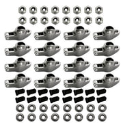 DURAFORCE 1.6 Ratio 3/8" Steel Roller Rocker Arms for Small Block Chevy 262-400 1955-1986