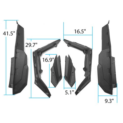 Extended Fender Flares Kit for Can Am Maverick X3 MAX Turbo R RR 2017-2025