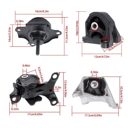 DURAFORCE For Acura RSX 2.0L Manual Trans 02-05 Transmission And Motor Mount Set Kit 4PC