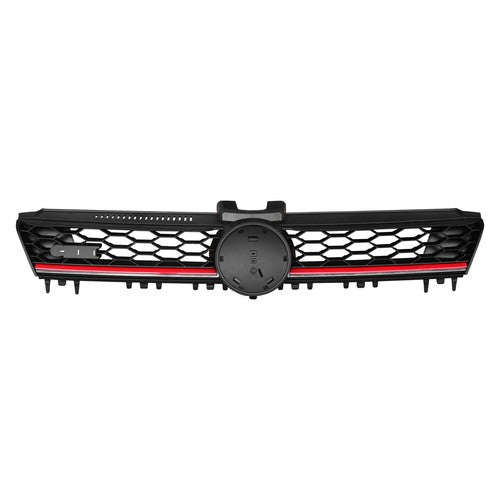 FOR 2015 2016 VW Volkswagen MK7 GOLF/GTI FRONT GRILLE - BLACK W/ RED TRIM