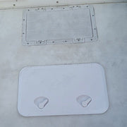 DURAFORCE 24"X14" White Marine Boat Hatch Deck Access Hatch Lid 180 Hinge Recessed Handle