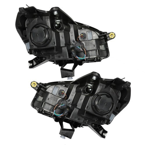 DURAFORCE Headlights Halogen W/LED Tube Headlamps For GMC Acadia 2013-2016 2PCS Clear Lens