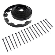 DURAFORCE 40FT Garden Edge Lawn Grass Stone Isolation Strip 16pcs Anchoring Spik US