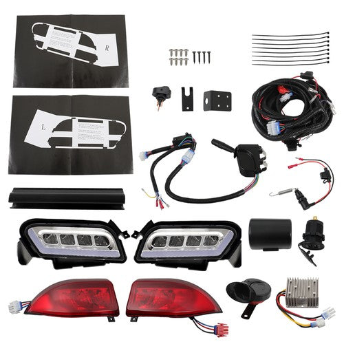 DURAFORCE New For Club Car Tempo Golf Cart LED Headlight & Tail Light Kit 2018+
