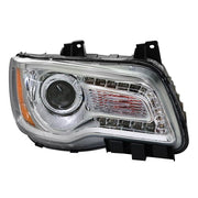 DURAFORCE Fit For Chrysler 300 2011-2014 Halogen Passenger Side Headlight Chrome Clear