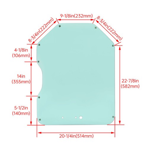 DURAFORCE Door Glass Window For Bobcat 751 753 763 773 863 864 873 883 963 Skid Steer
