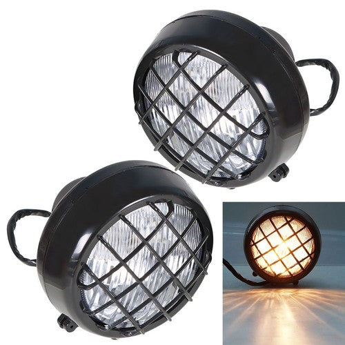 DURAFORCE 2× Headlights lens bulbs lights grills For Yamaha Banshee 1987-2006 Warrior 350