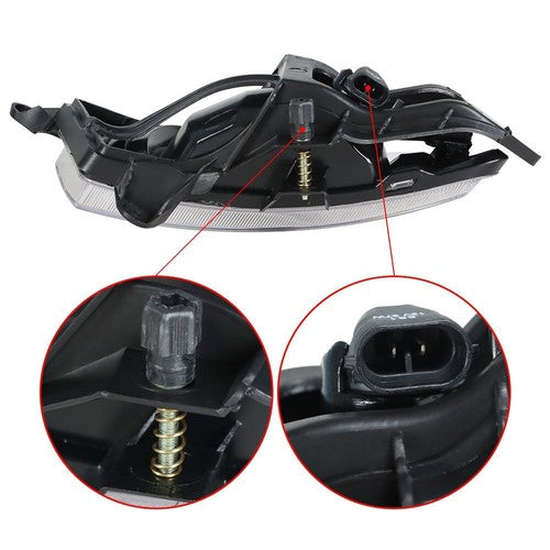DURAFORCE L+R Bumper Clear Fog Light Assembly For 07-10 Hyundai Elantra Sedan 4-Door 2.0L