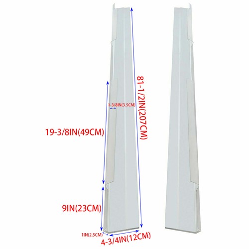 Pair Slip On Rocker Panel for GMC Sierra Chevy Silverado Avalanche Crew Cab 1999-2007