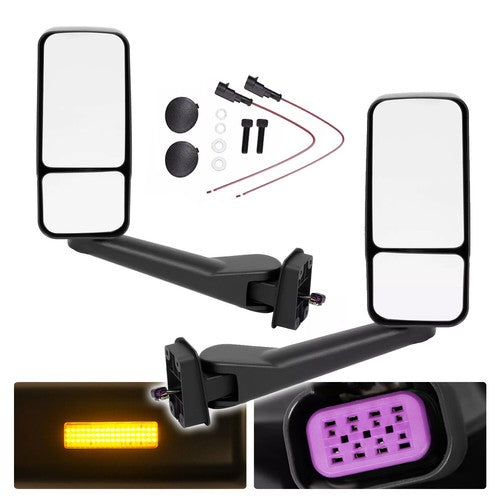 DURAFORCE Power Mirrors for Chevy Kodiak GMC Topkick C4500 C5500 2003-2009 Heated